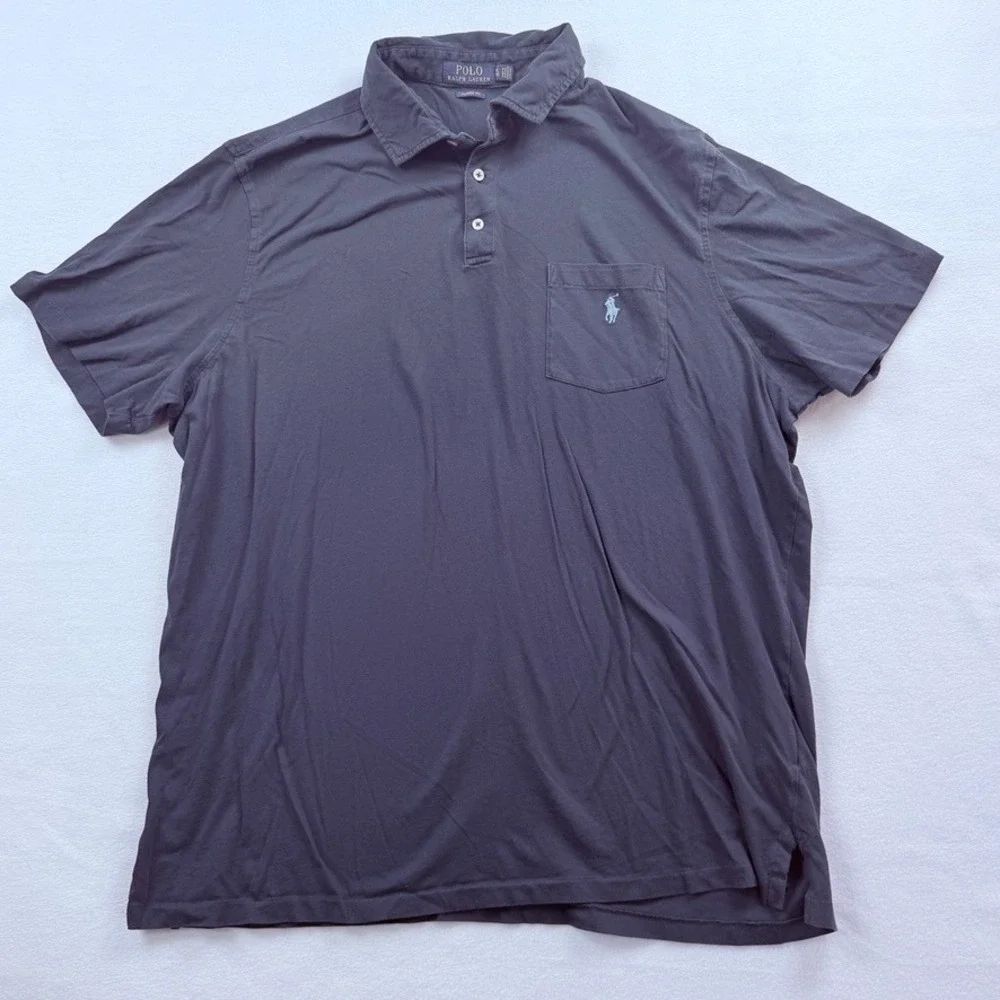 Polo Ralph Lauren Polo Shirt Mens XL Navy Blue Classic Fit Quiet Luxury Nautical
